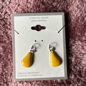 Yellow Pear PENDANTS (listing as earrings)